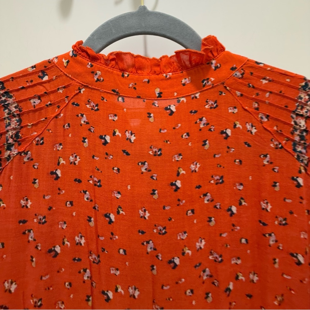 Free People. Rare Feeling Printed Maxi Dress. Orange. Size Small. - Picture 11 of 14